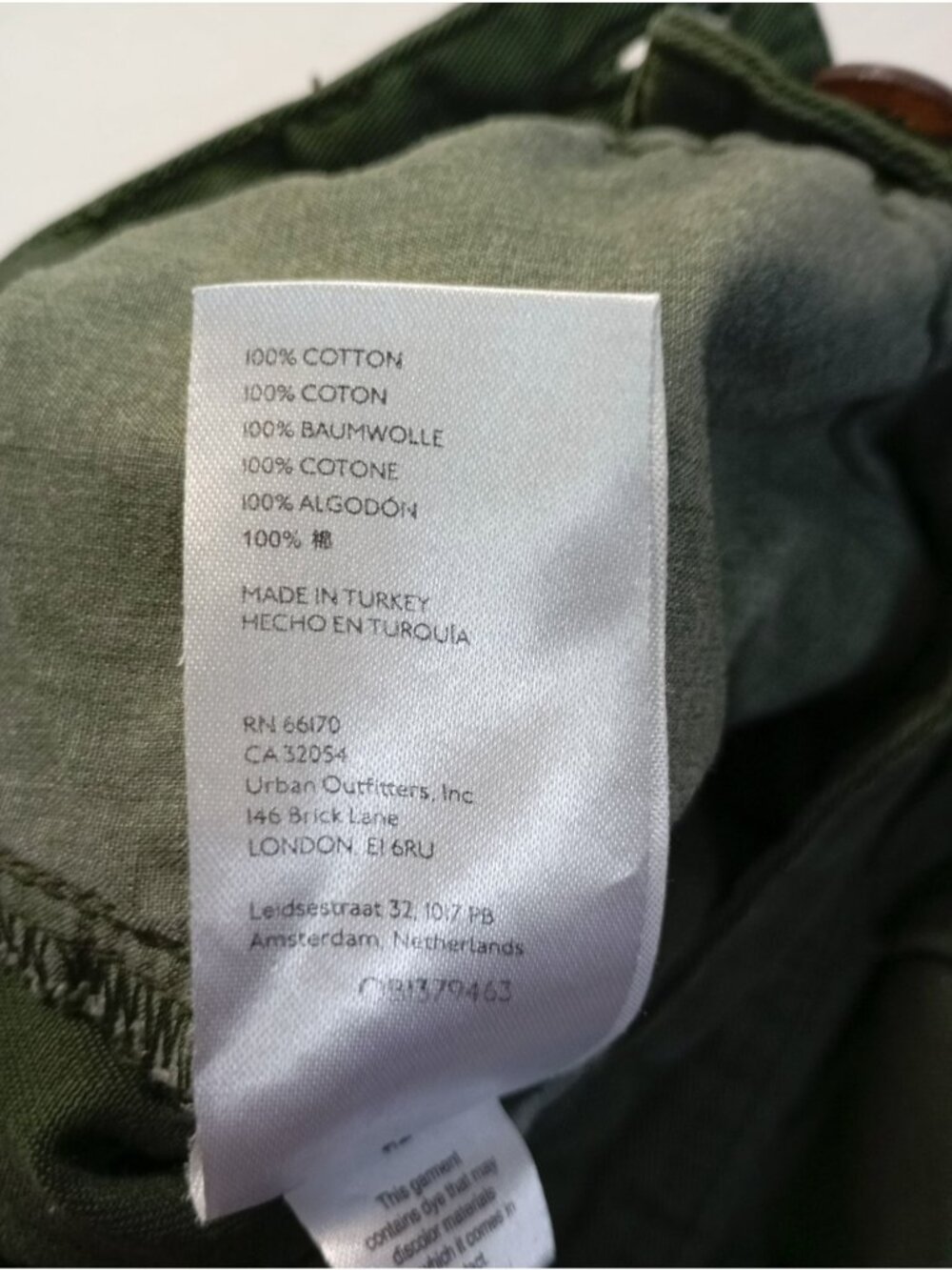 Free People Womens Green Relaxed Fit Cotton Pants Size 29 Button & Zip Closure - Picture 6 of 12